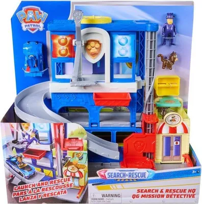 Immagine prodotto di Playset Paw Patrol Pup Squad Search & Rescue, quartier generale interattivo, veicolo Chase, 3 personaggi, 3+ anni