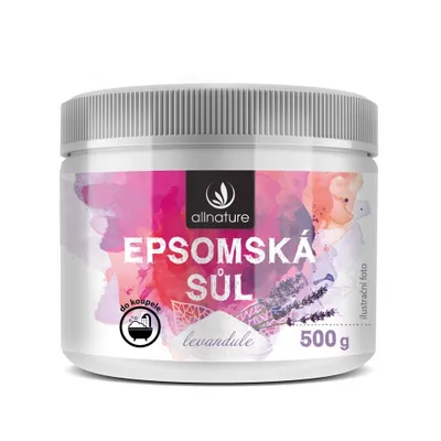 Productafbeelding van Allnature Epsomzout met lavendel, 500 gram
