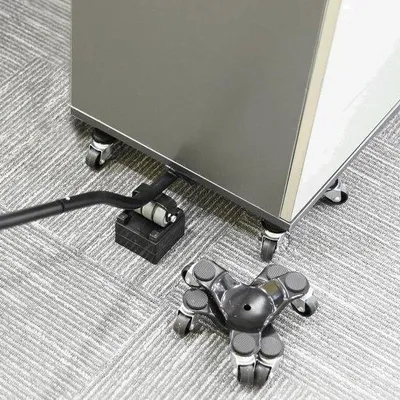 Immagine prodotto di Carrello per mobili pesanti - 4 rotelle - 3 ruote girevoli a 360 gradi - 600 kg - Carrello per mobili