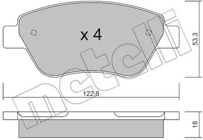 Produktbild von METELLI Bremsbeläge Satz Vorne Bremsklötze für FIAT Panda Schrägheck (312, 319) 22-0321-1