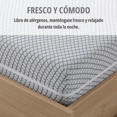 Matrashoes 150 cm, waschbar mit Reißverschluss, milbendicht und atmungsaktiv, für Bett von 150 cm, grau