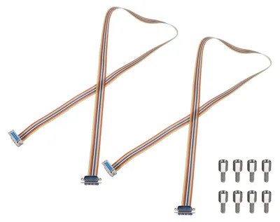 Flachbandkabel DB15-Stecker auf -Buchse, 2 Stück, 39 Zoll, 2,54 mm Raster
