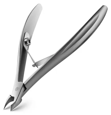 Productafbeelding van Nagelknipper, 4 mm, roestvrij staal, halve bek, voor manicure en pedicure, zilverkleurig