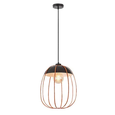 Produktbild von Rabalux 72034 Pendelleuchte 1 Spot Svens, E27, schwarz-orange, rund, Industriell, ø270mm