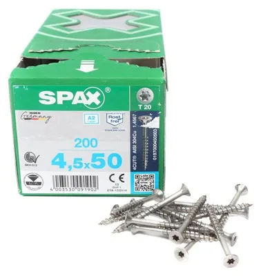 Produktbild von SPAX Senkkopfschraube Edelstahl A2 Teilgewinde T20 50 mm