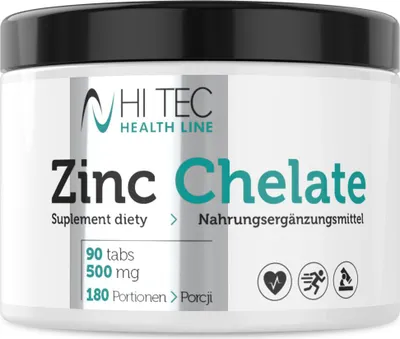 Produktbild von HI TEC HEALTH LINE Zink Chelate - 90 Tabletten