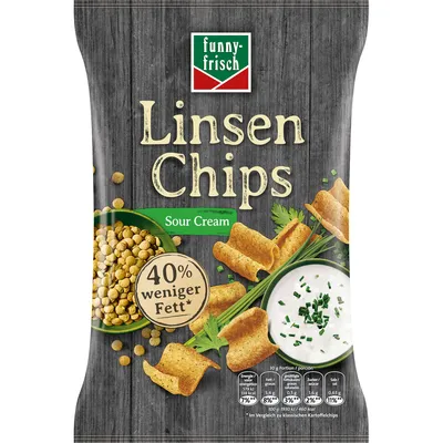 Image de funny frisch Chips de lentilles Sour Cream Style sans gluten végétarien 90g