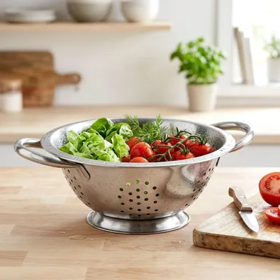 Zdjęcie produktu dla Durszlak ze stali nierdzewnej z uchwytami, 20 cm