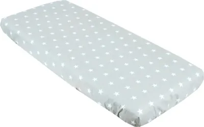 Produktbild von BABYLUX Spannbettlaken 40x90 cm Bettlaken Spannbetttuch Beistellbett 91. Sterne Grau