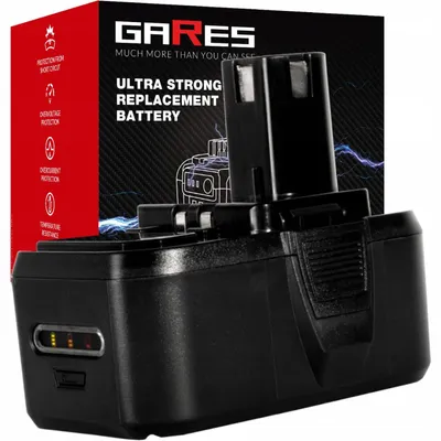 Obrázok produktu pre GARES Akumulátor Batéria pre Ryobi RB18L50 R18PD-LL25S R18IDBL HP1802M | 18 V  | Zosilnená séria High-Performance | Vysoký výkon | Gares