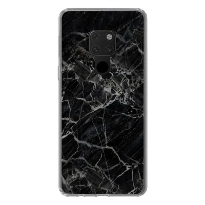 Produktbild von MuchoWow® Handyhülle Schutzhülle Hülle für Huawei P40 Lite Marmor - Schwarz - Weiß Silikon Softcase Handy Hülle - Handy