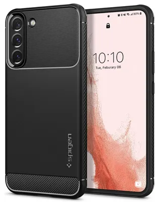 Produktbild von Spigen Rugged Armor, Cover, Samsung, Galaxy S22 5G, 15,5 cm (6.1"), Schwarz
