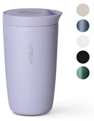 Thermobecher Edelstahl 350ml Deckel Kaffee Becher isoliert Travel Mug Tee Vinsun