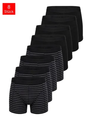 Produktbild von Tazzio Herren Boxershorts 8er Pack BS1000 (Anthrazit/Schwarz, S)