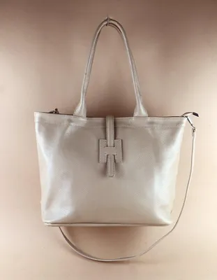 Image de Sac à main en cuir véritable Madou - Fabriqué en Italie - Couleur or