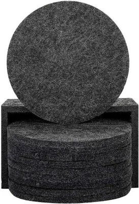 Image de Dessous de plat en feutre - protection de table - 1 pièce - anthracite - feutre - Ø 25 cm