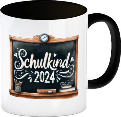 Produktbild von Schulkind 2024 Kaffeebecher in schwarz