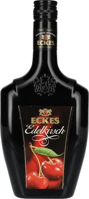 A bottle of Eckes Edelkirsch liqueur.