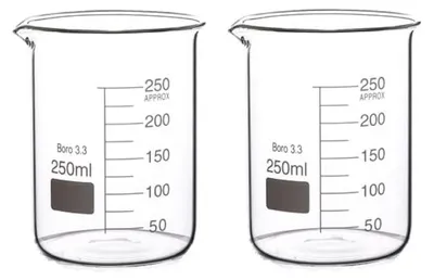 Productafbeelding van Maatbeker van borosilicaatglas, 250 ml, set van 2, voor in de keuken
