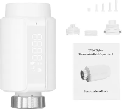 Produktbild von Thermostatisches Heizkoerperventil, intelligentes Heizkoerperventil, intelligentes Thermostatventil, unterstuetzt mobile App-Steuerung, Heizkoerperregler