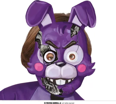 Imagen del producto de Máscara de Halloween de conejo terrorífico, color morado, disfraz de carnaval para niños, máscara de carnaval, conejo siniestro, disfraz de animal divertido, accesorio de disfraz espeluznante, ideal para fiestas infantiles. Color: Multicolor
