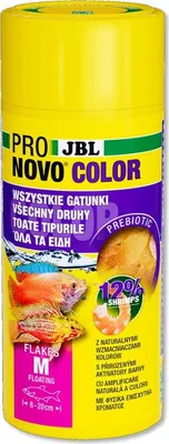 Immagine prodotto di JBL Pronovo Color Flakes M 250ml - mangime in scaglie per migliorare i colori dei pesci JBL