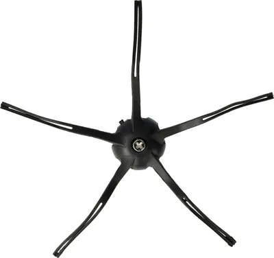 A black side brush for a robot vacuum cleaner is shown against a white background.