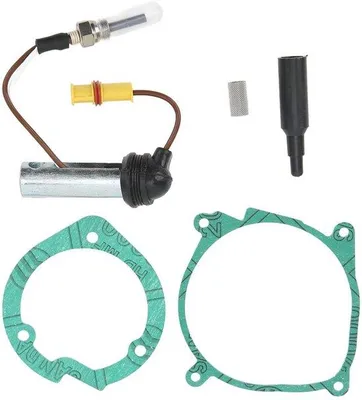 Produktbild von 24-V-Gloeibougiereparatieset mit Keramischer Gloeibougie, Verwarmingskaars, Afdichtingen und Filterzeef für Motor- und Cabineverwarming