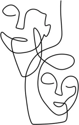 Produktbild von TPFLiving Kunstdruck LW-22 (OHNE RAHMEN) Poster - Leinwand - Wandbild - Hochauflösender Giclée-Druck, langlebig und hochwertig - Abstrakte Dame - Bilder Wohnzimmer -  - Größe: 10x15cm