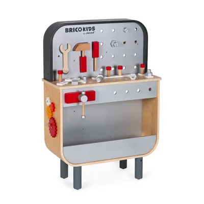 Produktbild von Janod Holz Werkbank - doppelseitiges Spielzeug für Kinder