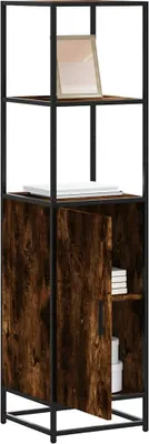 Image de Maison Exclusive - Buffet haut Chêne fumé 35,5x35x139 cm Matériau dérivé du bois Métal