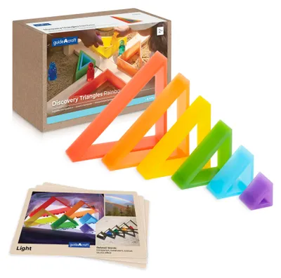 Produktbild von Guidecraft Lernspielzeug Discovery Triangles - Rainbow Karton