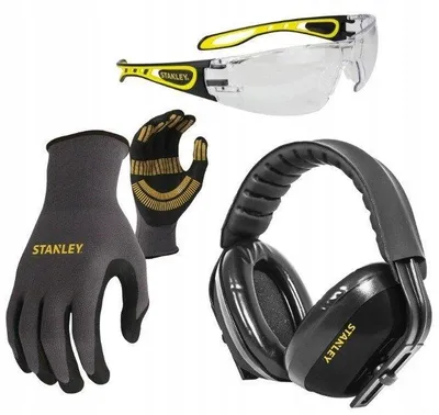 Produktbild von STANLEY SYCOMBOKIT PSA-Set (Gehörschützer, Schutzbrille, 2 Nitrilhandschuhe)