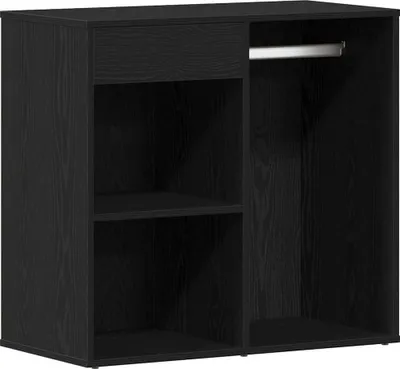 Produktbild von vidaXL Kosmetikschrank mit Regal Schwarz Eichen-Optik 80 x 40 x 75 cm