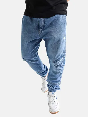 Produktbild von DADA Supreme Cargo Jogger Jeans Light Blue Denim mit Anti-Fit Schnitt Größe: 38W