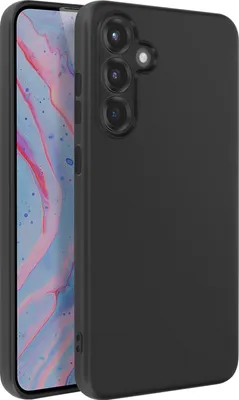 Produktbild von Avizar, Soft Touch Hülle Silikon Samsung Galaxy S25 Plus, matte Rückseite, Schwarz
