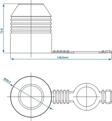 Produktbild von ProPlus anhängerkupplung mit Gummiring 7 cm schwarz