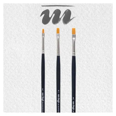 Produktbild von Bruynzeel Van Gogh Pinselset für Öl- und Acrylfarbe 3 Stück Malen