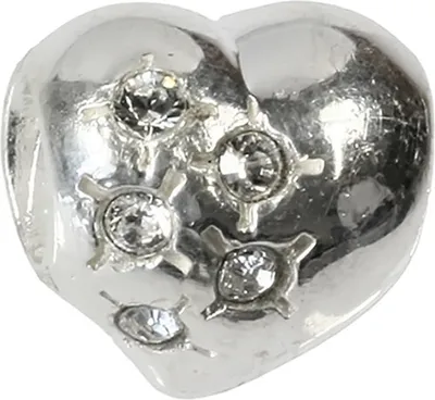 Produktbild von CarloBiagi Charm Bead Herz Zirkonia 925 Echt Silber Schmuck Element D2BBSCZ78C