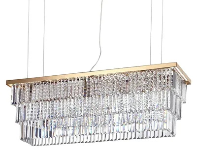 Obrázok produktu pre Ideal Lux Závesné svietidlo Martinez 8 svetiel zlatej farby, číre 213583