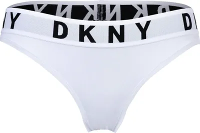 Zdjęcie produktu dla Majtki damskie DKNY - Majtki, bawełna modal stretch, logo w pasie, jednokolorowe białe L