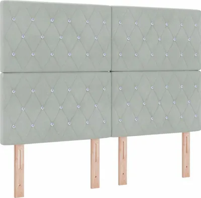 Obrázok produktu pre vidaXL Čelo postele Svetlošedá 160 cm Zamat