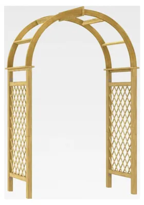 Produktbild von Gartenbogen mit Rankgitter aus massivem Kiefernholz 141x97x243 cm
