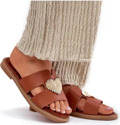 Produktbild von Damen Sandalen mit flachem Absatz und goldener Dekoration Karinma 41