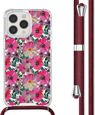 Produktbild von imoshion Design Hülle mit Band iPhone 15 Pro - Flower Water