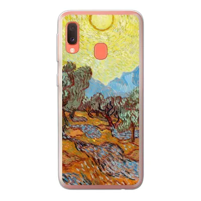Produktbild von MuchoWow® Handyhülle Schutzhülle Hülle für Samsung Galaxy A20e Olivenbäume mit gelbem Himmel und Sonne - Vincent van Gogh Silikon Softcase Handy Hülle - Abdeckung