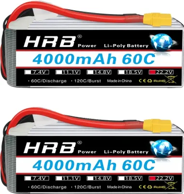 Image de Accu RC Lipo, capacité 5000mAh, tension 22,2V, 6S 4000mah XT90