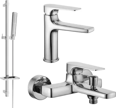 Produktbild von Mexen Lynx DQ72 Badewannenset, Chrom - 745903DQ72-00