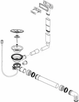 Obrázok produktu pre Blanco odtoková súprava 1 x 3,5'' s krytom prepadu s káblom Bowden InFino
