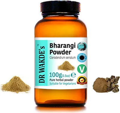 Produktbild von DR WAKDE'S Bharangi Pulver (Clerodendrum serratum) - 100 g (3,5 Unzen) | Rein, Raw & Getrocknetes Pulver | Ayurveda-Kräuter | Vegan | Nichts hinzugefü